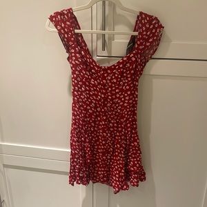 Reformation Red Floral Mini Dress